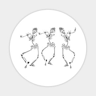 Three Dancing Skeletons Magnet